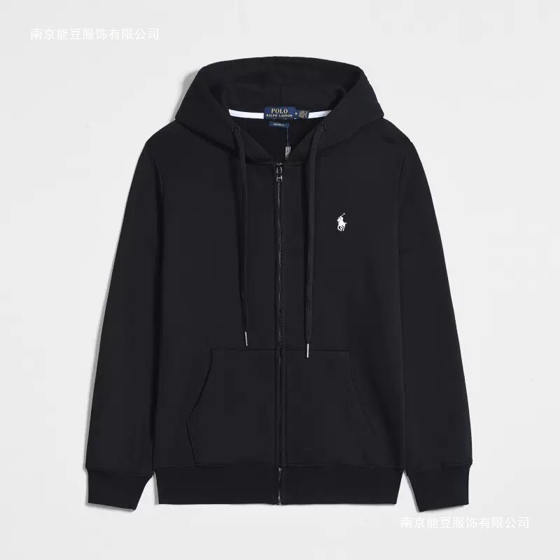Cross-border high-quality Paul spring and autumn men's hooded sweatshirt, loose solid color cardigan jacket, wholesale cotton Cross-border high-quality Paul spring and autumn men's hooded sweatshirt, loose solid color cardigan jacket, wholesale cotton