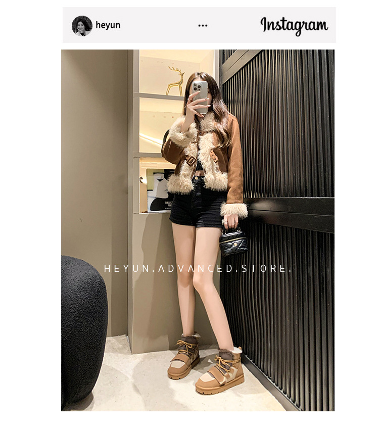 Warm Women's Winter Snow Boots Plush Lined Ankle Boots Versatile_voghion.com