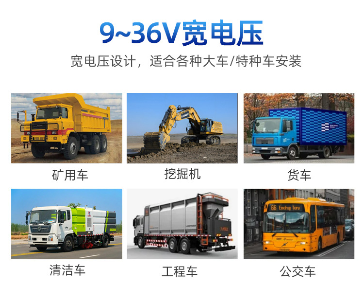 Automobile general infrared high-definition night vision reversing image bus truck ccd rear blind spot camera 7 inch display