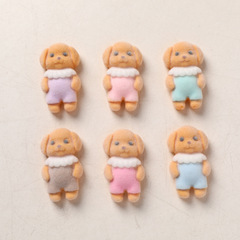 小紅書同款小鼻嘎樹脂植絨貼片DIY手工髮飾手機殼包包輔料配件