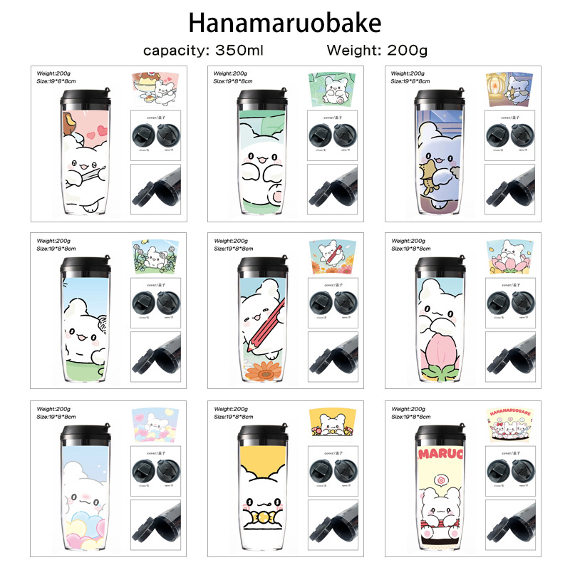 Sanrio Hanamaru Drinking Cup Cartoon Anime Peripheral Double-Layer Insulated Sports Water Bottle Cold Water Cup Creative Water Cup