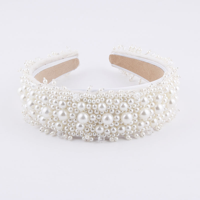 Fashion Pearl Particles Fringed Bridal Headband display picture 2