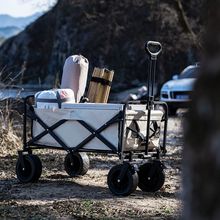 户外可折叠营地车购物露营野营摆摊小推车野餐野炊郊游小拖车桌板