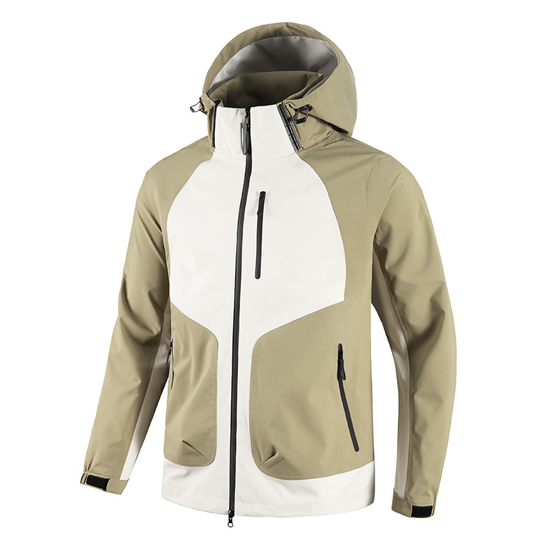 Ropa de asalto de una sola capa Ropa de asalto de hombres y mujeres al aire libre impermeable a prueba de viento Ropa de montaña primavera y otoño desmontable chaqueta con capuchón ropa de hombre