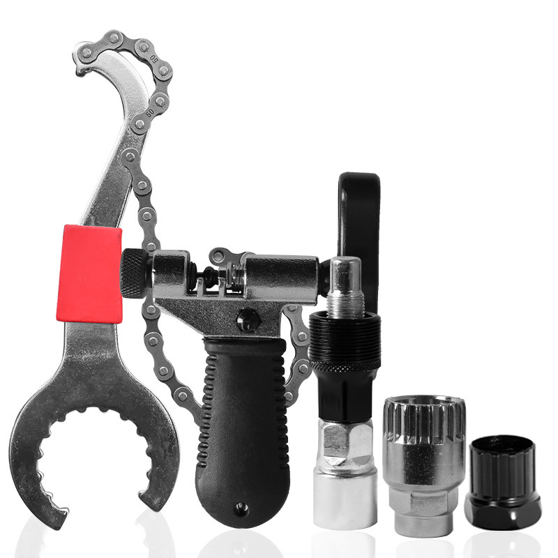 Eje central integrado volante fijo cola gancho llave tres en uno/bicicleta mantenimiento herramienta traje