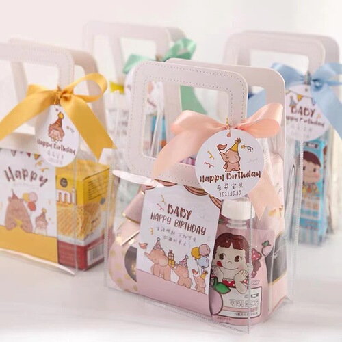 Souvenir bag ins style wedding bridesmaid gift bag wedding candy box portable transparent gift bag empty gift box