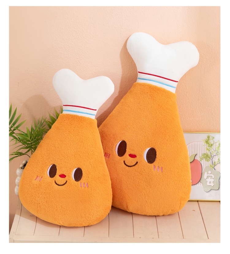New Fun Chicken Leg Pillow Sofa Living Room Girls Sleeping Plush Back Cushion Office Lumbar Cushion Cushion Artifact