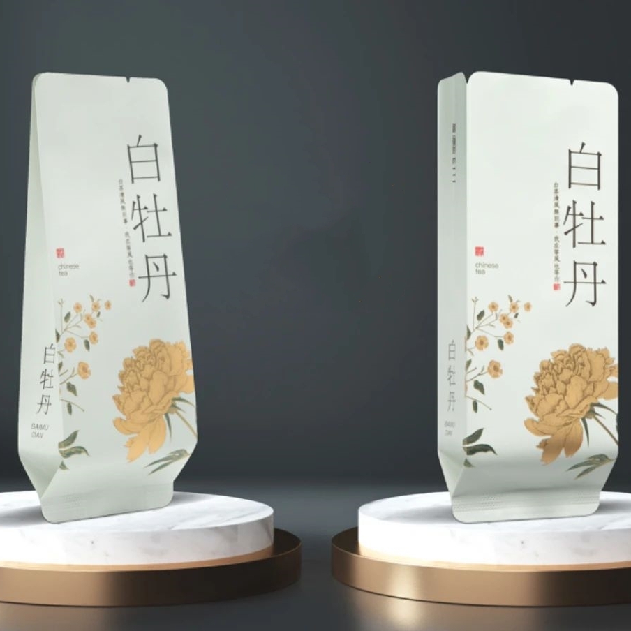 Fuding té blanco peonía blanca edición pública bolsa de burbujas gruesa aguja de plata blanca bolsa de té salvaje de montaña 15 cm de largo