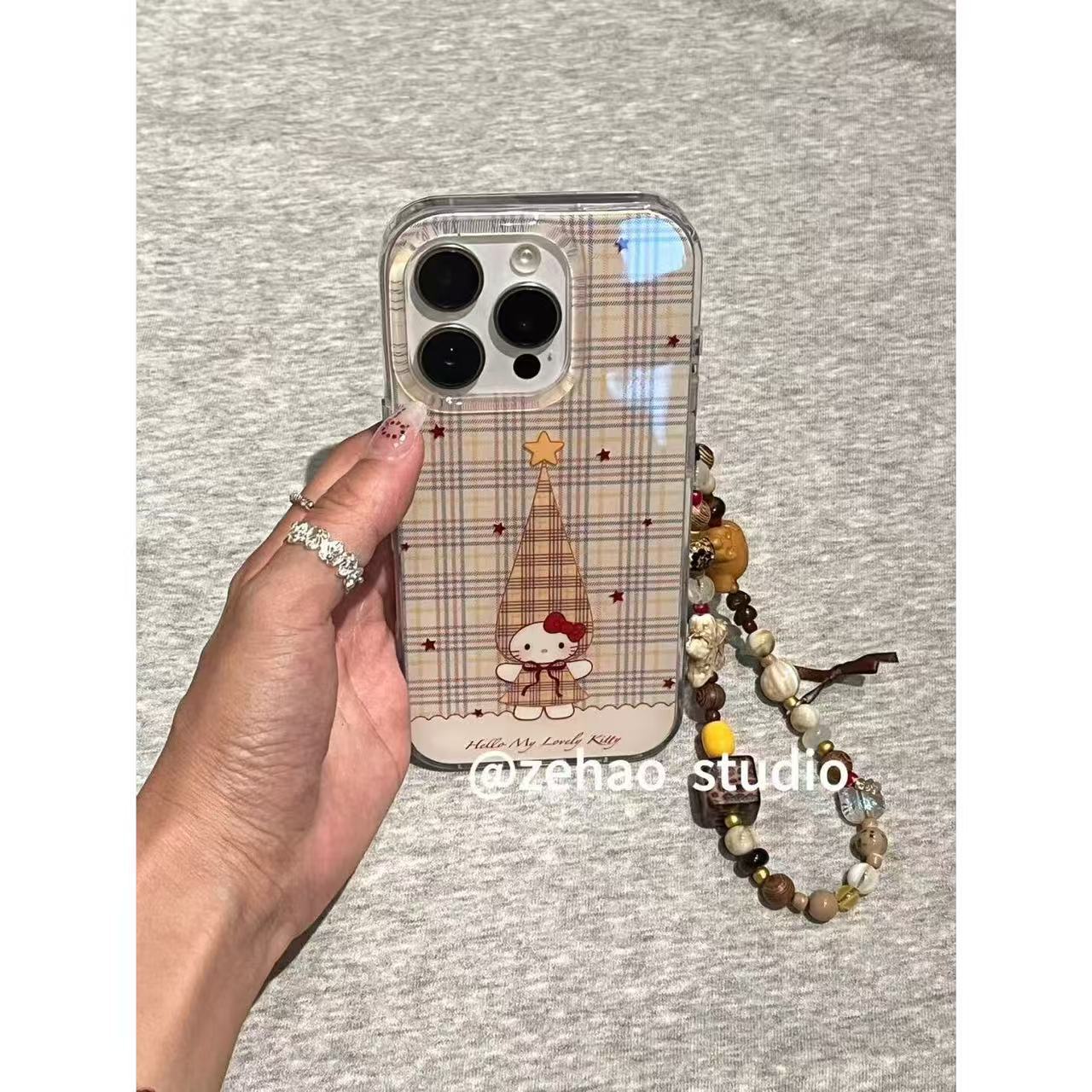 British Plaid Long Hat Kt Suitable for Apple 17Promax Mobile Phone Case Iphone16Pro Protective Cover 15