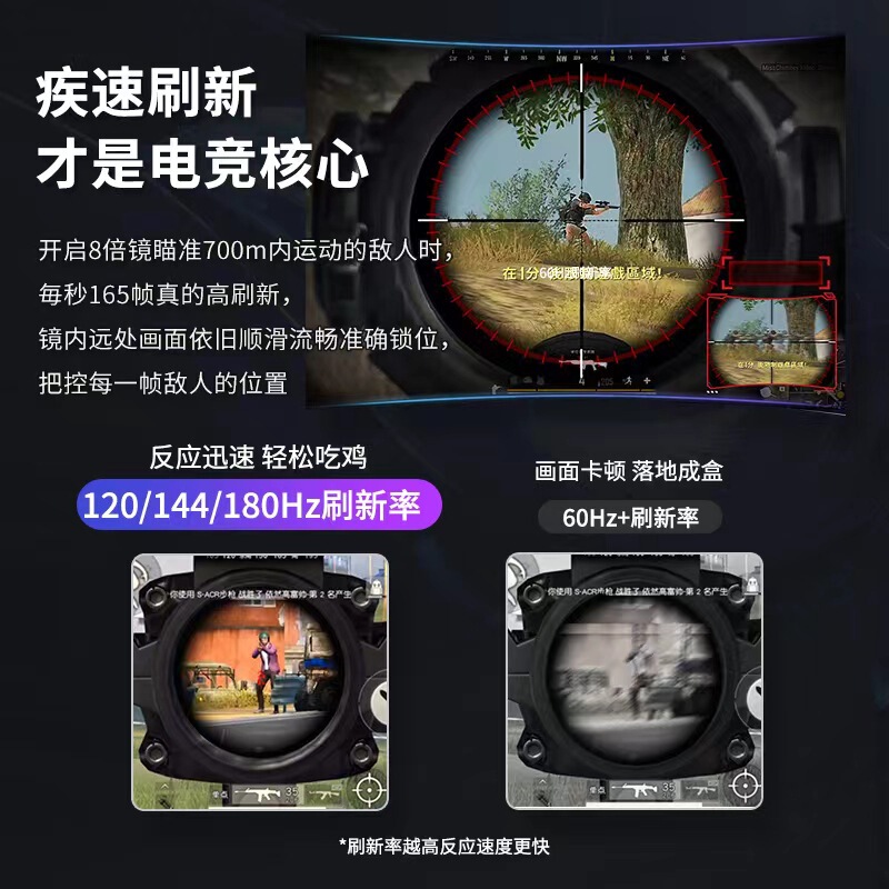显示器24英寸2k144hz屏幕办公外接笔记本台式电脑27寸180hz高清无|undefined