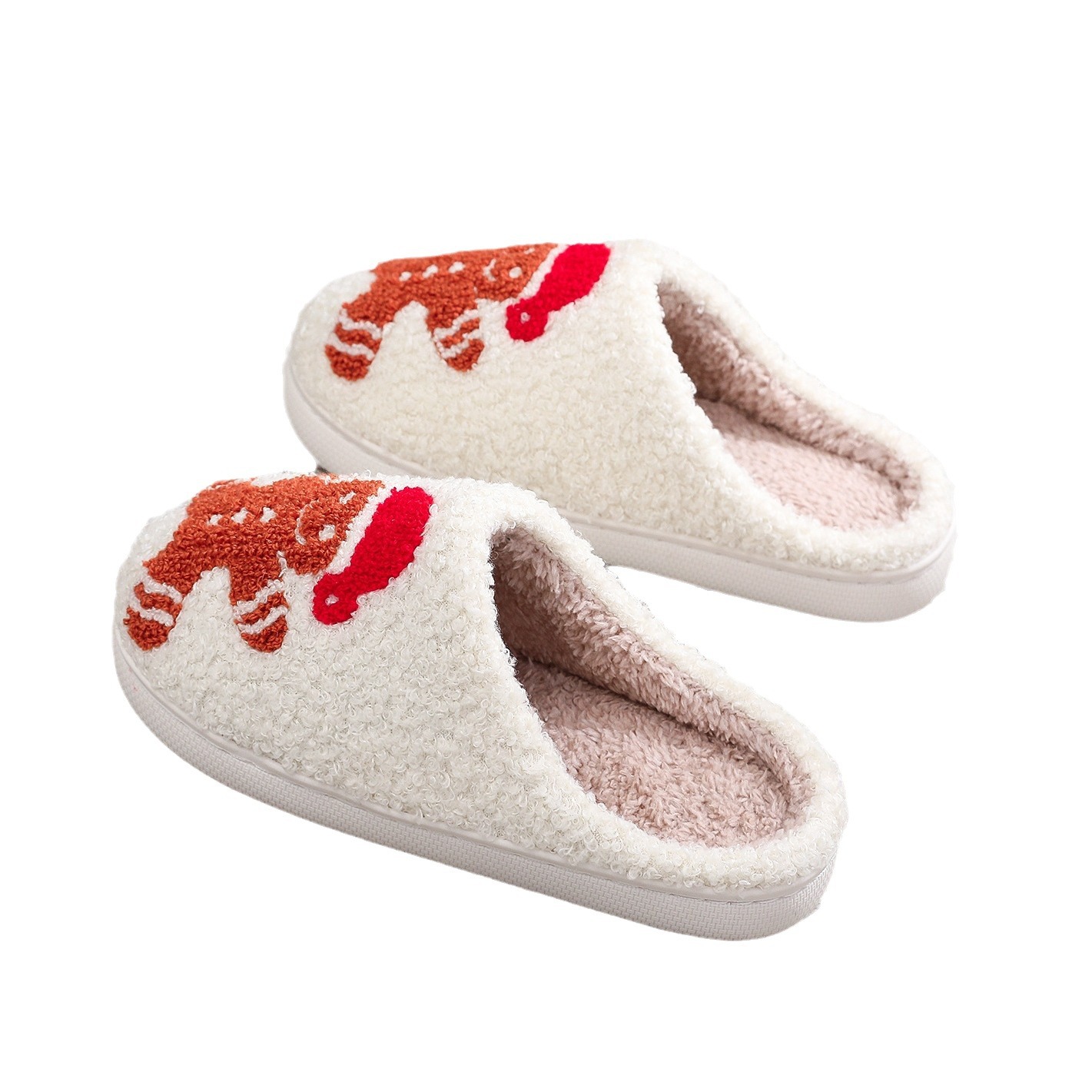 Women Men Fleece Plush Open-Toe Summer Outdoor Lightweight Warm Breathable Memory Foam House Shoes_voghion.com
