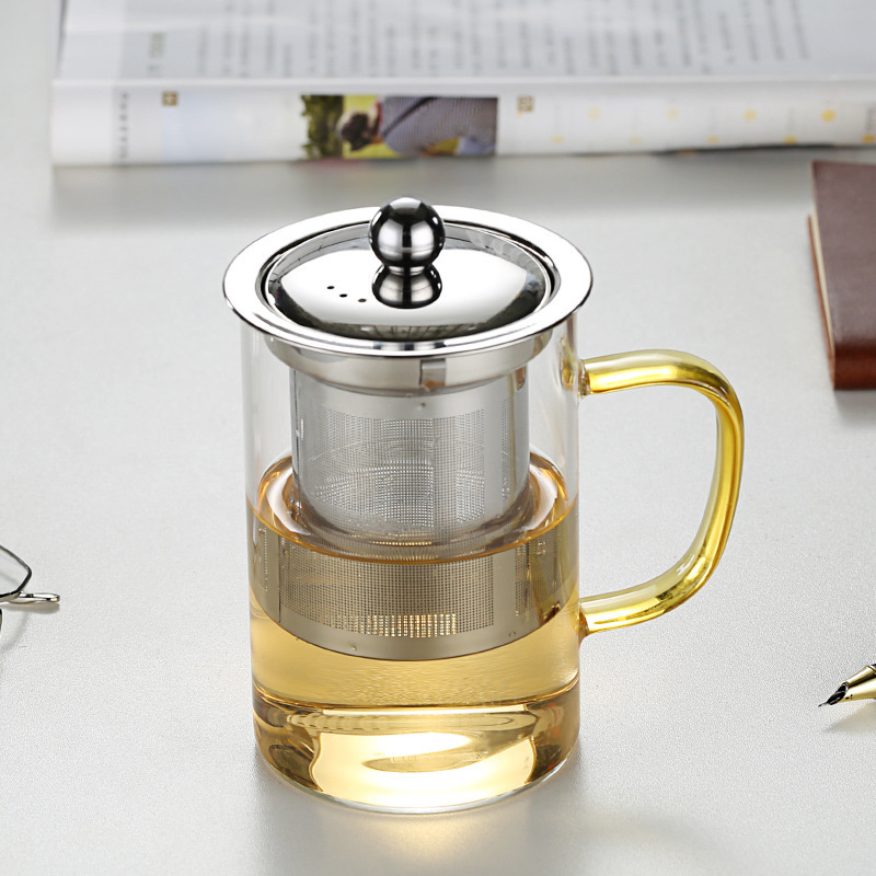 Gaopeng シリコーンガラスティーカップフィルター家庭用飲料カップ茶水分離カップオフィス香り茶ティーカップポータブル|undefined