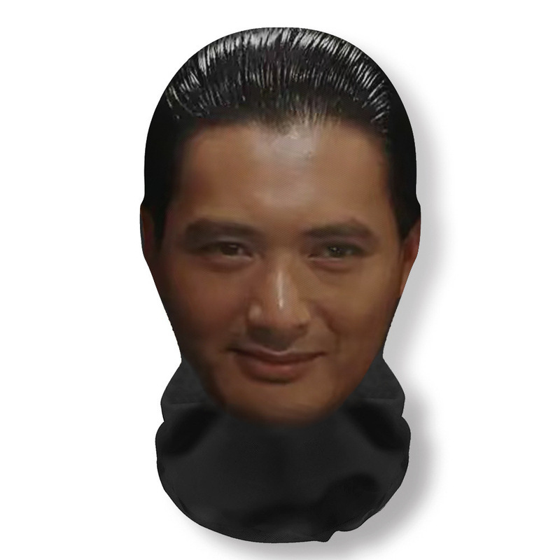 新款3D仿真人明星人脸装扮头套派对装饰面罩明星全脸搞笑网纱头套|undefined