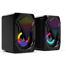 X2多媒体台式电脑音响家用桌面 迷你RGB炫彩USB音箱有线低音炮跨