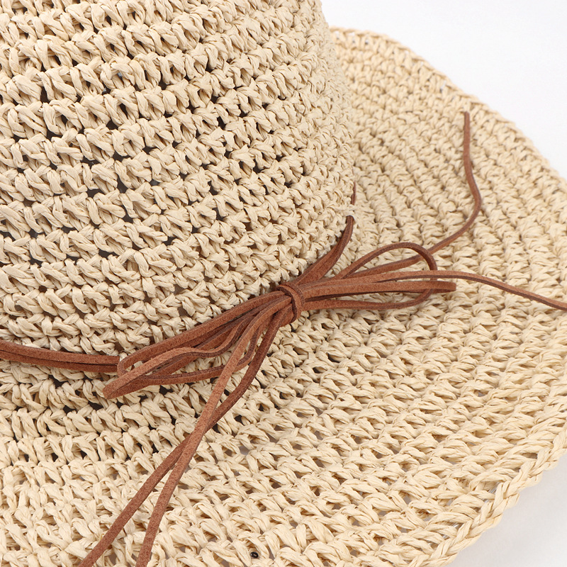 Women's Casual Beach Solid Color Big Eaves Sun Hat display picture 11