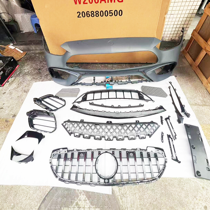 Suitable for Mercedes-Benz W206 Upgraded Amg Body Kit C63 Aluminum Hood, Large Surround, Front Bumper Assembly