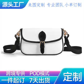一件起订 来图定制女士皮革单肩挎包跨境热卖POD定制手提包单肩包