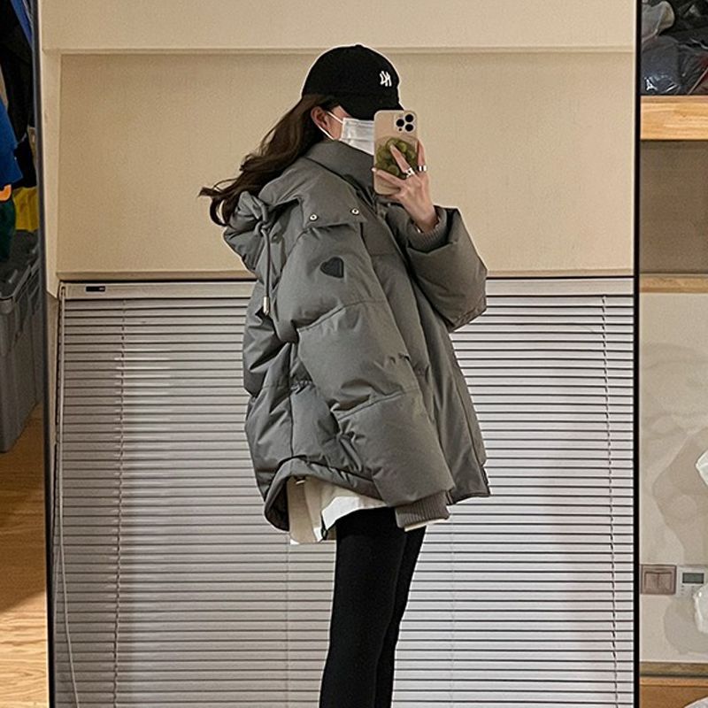 Invierno plumón chaqueta de algodón mujer pequeña 2023 nueva chaqueta de algodón corta chaqueta holgada coreana estudiantes de algodón moda