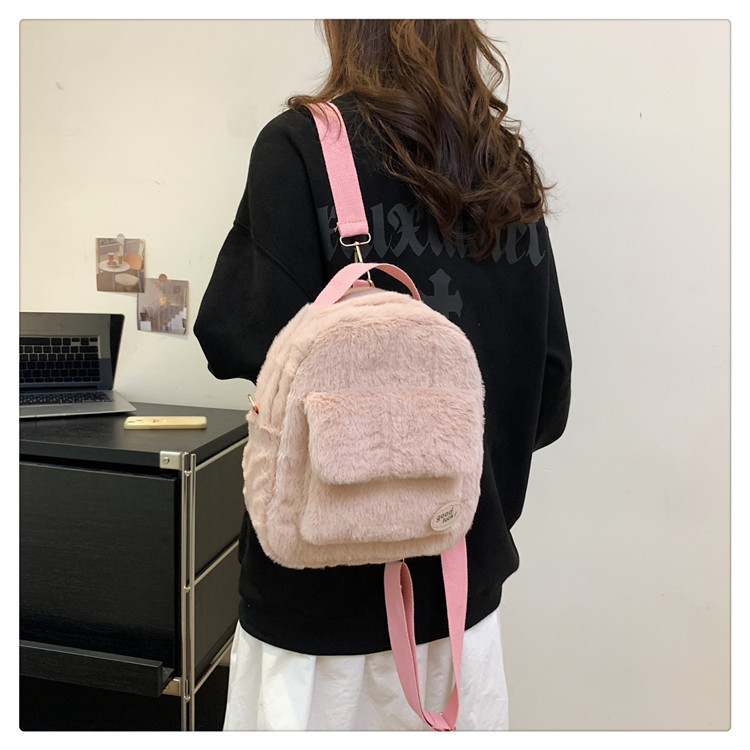 Waterproof 13 Inch Solid Color Casual Holiday Women's Backpack display picture 5