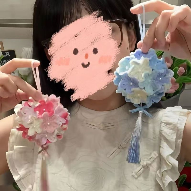 新しい手作りdiyねじり棒アジサイのペンダント材料は春の雰囲気感を包んで友達に親友のプレゼントを贈る|undefined