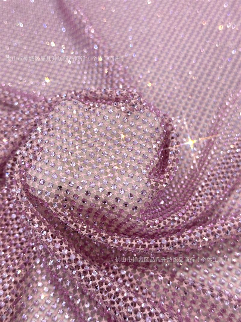 Transfronterizos amazónicos de moda de alta calidad, ropa de mangas largas de diamante de alta densidad, tela de diamante caliente de alta densidad