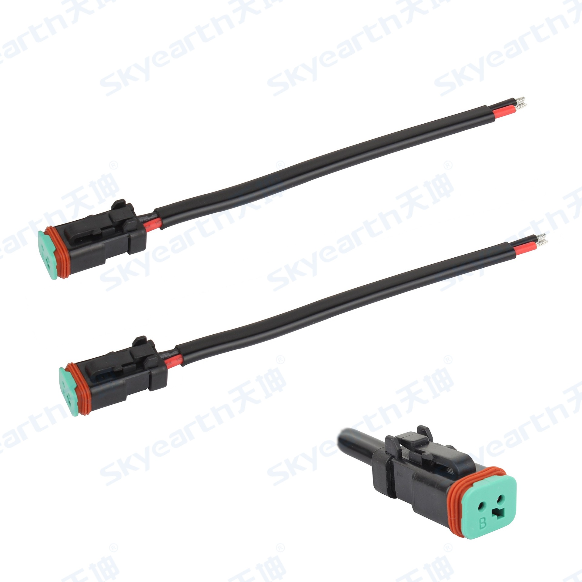 arnés de cables DTM especial para lámpara de trabajo LED de automóvil a prueba de agua DT macho y hembra línea de conversión tipo Y