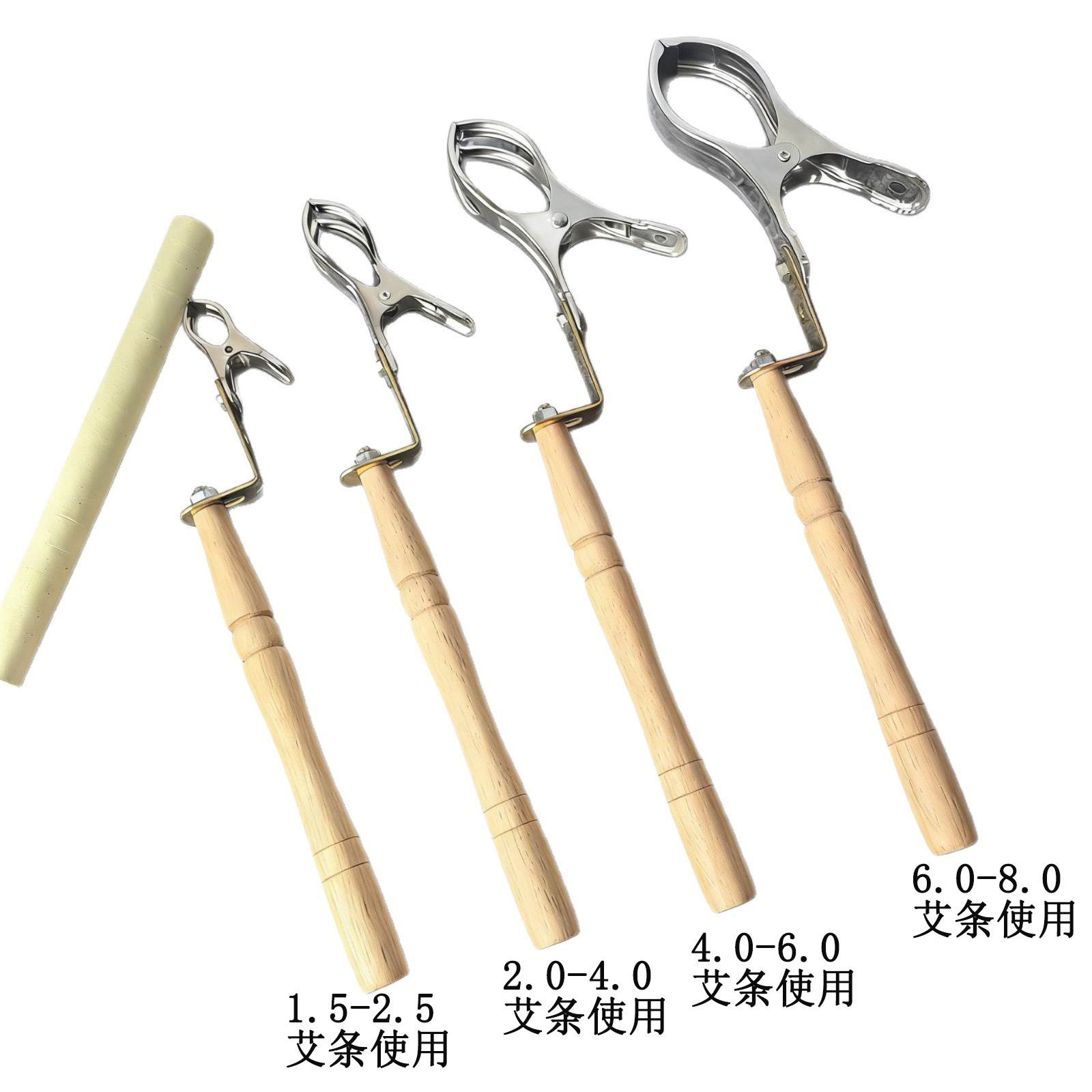Handheld Moxa Suspension Holder with Anti-Scald Mesh Stainless Steel Single Hole Moxibustion Tool for 1.5-3.5 cm Moxa Rolls overview