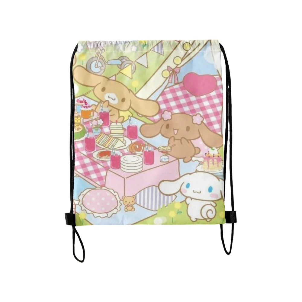 Sanrio, cartoon backpack, card holder, bag, 3D, Cinnamoroll, drawstring