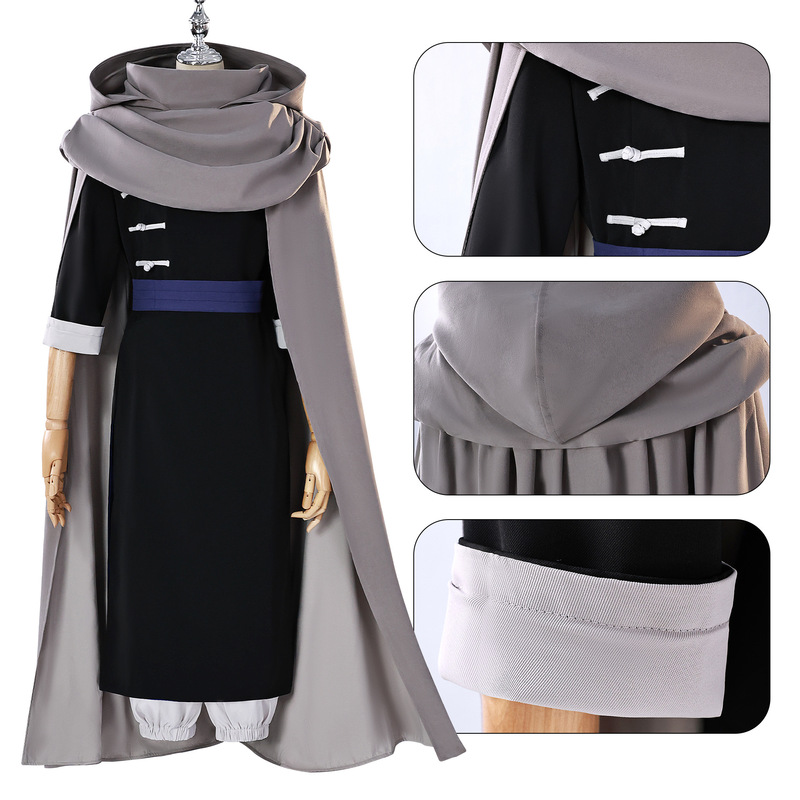 北水貿易銀魂 cos 服夜うさぎ神威コスプレ二次元アニメ銀魂黒ローブ cos 服|undefined