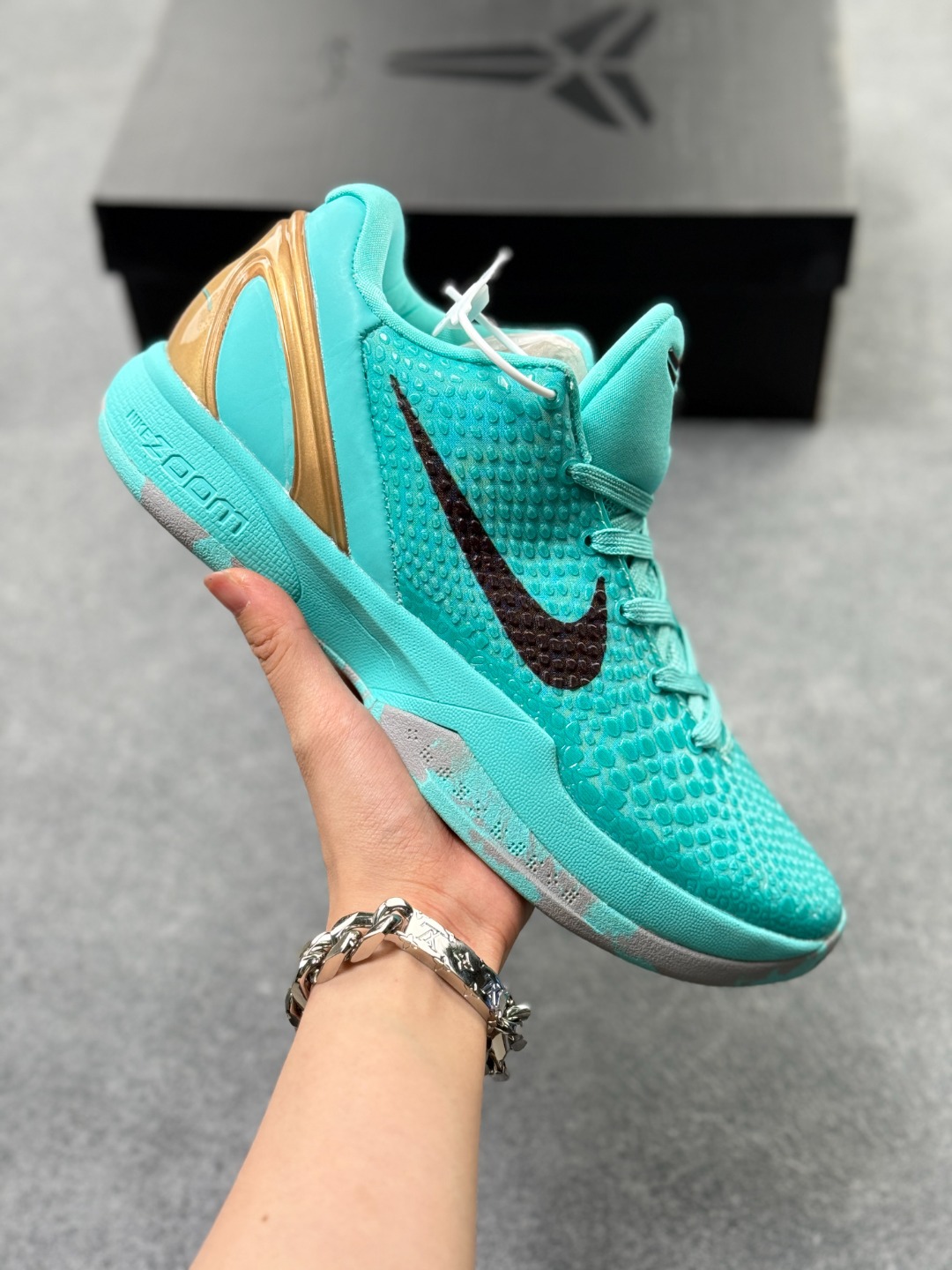 Zapatos Pitian versión original pura Kobe 6 generación zapatos de baloncesto Kobe 6 hornet azul tablero de carbono zapatos deportivos de combate real para hombres y mujeres
