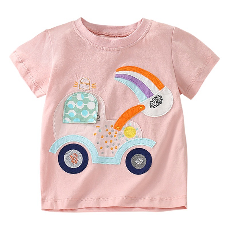 Malwee niñas de manga corta verano nuevos niños casual cuello redondo camisa niños camiseta estilo occidental top