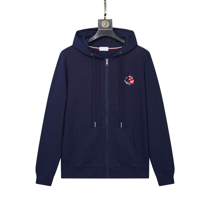 Cross-Border High-Quality Men's Hooded Sweatshirt with Zipper, Embroidered Long-Sleeve Trendy Brand Sweatshirt Wholesale Cross-Border High-Quality Men's Hooded Sweatshirt with Zipper, Embroidered Long-Sleeve Trendy Brand Sweatshirt Wholesale