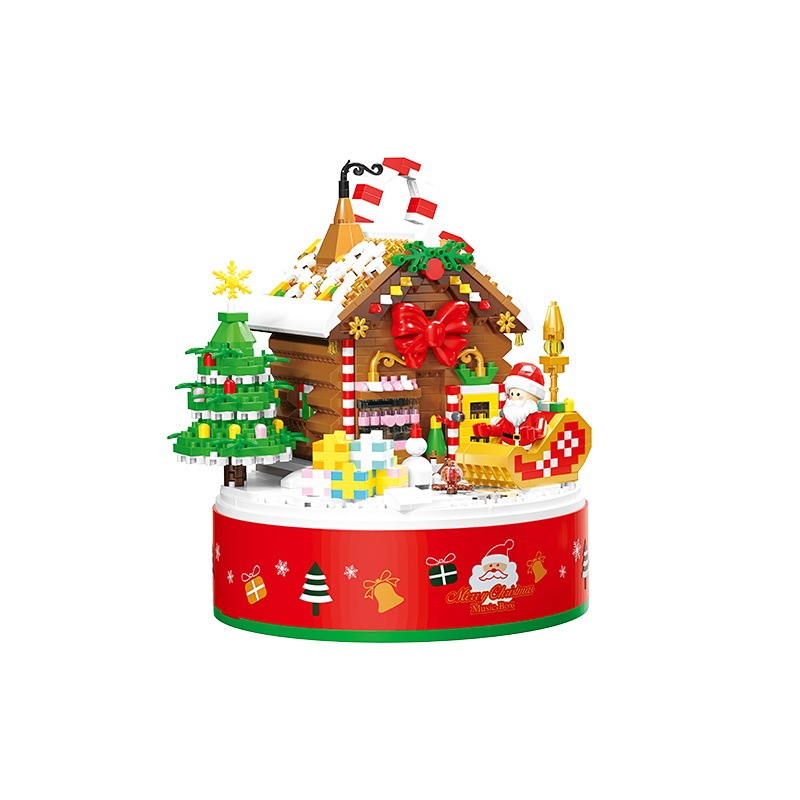 クリスマスプレゼント サンタクロース 学生ギフト 組み立てブロックおもちゃ クリスマスツリーハンギングオーナメント 箱入りギフト|undefined