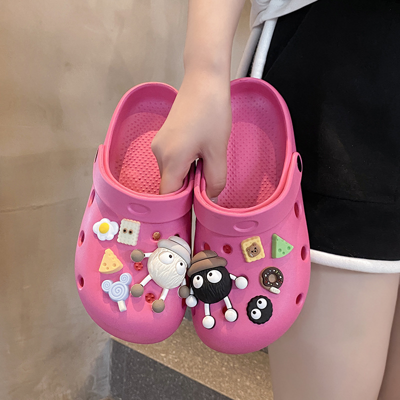 Cave Shoes Women's New Summer Internet Trendy Outwear Soft Bottom Beach Nurse Baotou Sandals Men's Half Slippers Wholesale