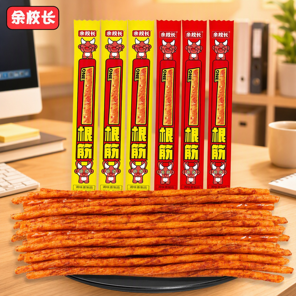 Mr. Yu's Spicy Long Vegetarian Beef Tendon Nostalgic Spicy Strips Wholesale Delivery Office Snacks to Satisfy Cravings