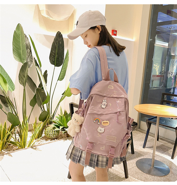 Schoolbag Primary School Girls Ins Casual All-matching High School Student Backpack Japanese College Junior High School Large Capacity Backpack display picture 29