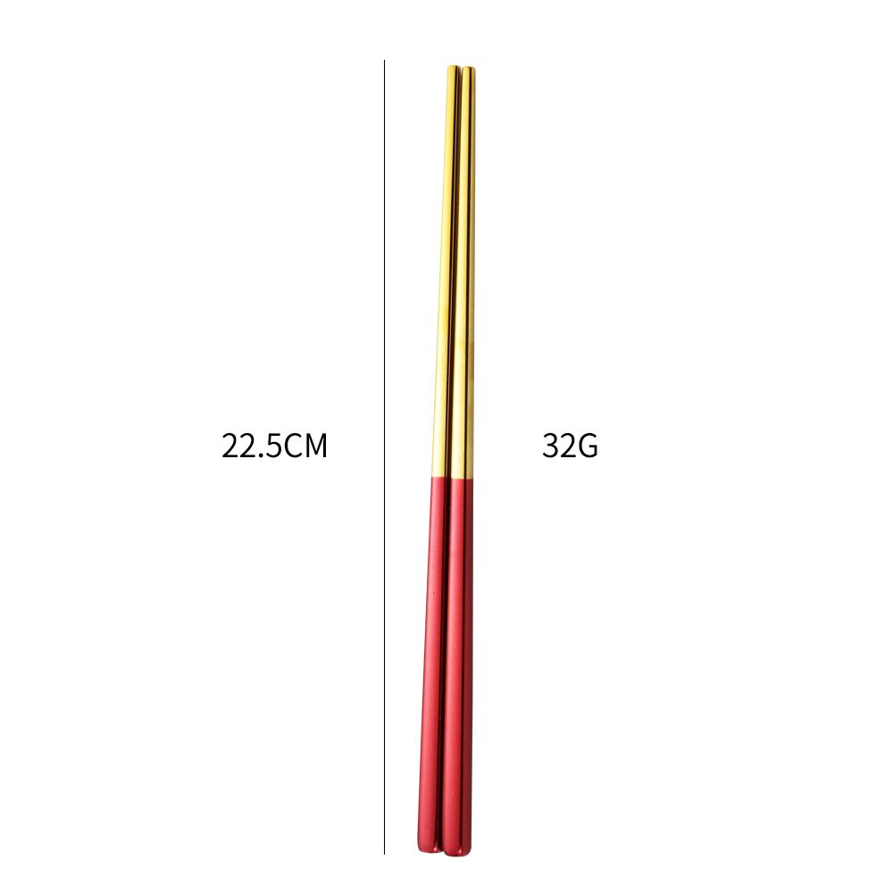 23cm 사각 젓가락 [레드 골드]]