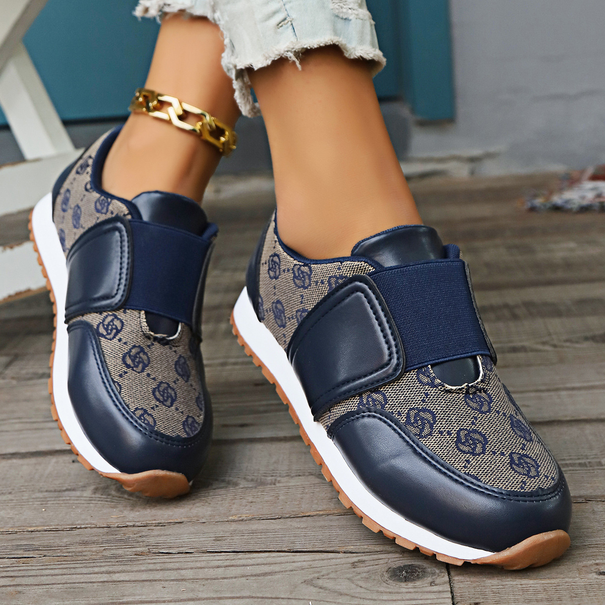 Damen Sneaker Atmungsaktive Freizeitschuhe Mit Elastikband_voghion.com