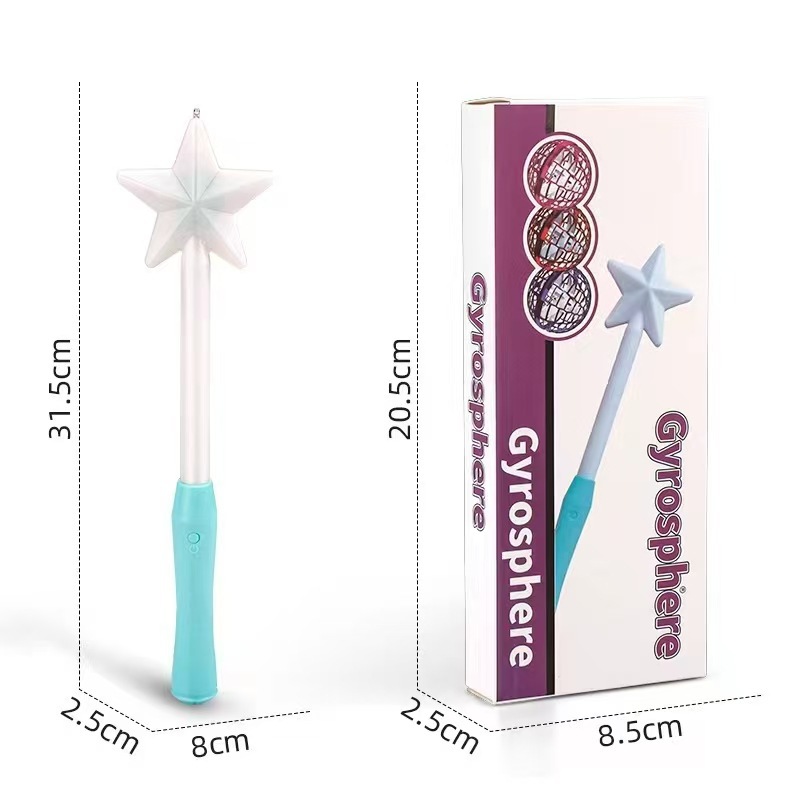 Transfronterizo inteligente inducción giroscópico balón de vuelo mágico balón de suspensión luminoso UFO platillo volador giroscopio de punta de dedo