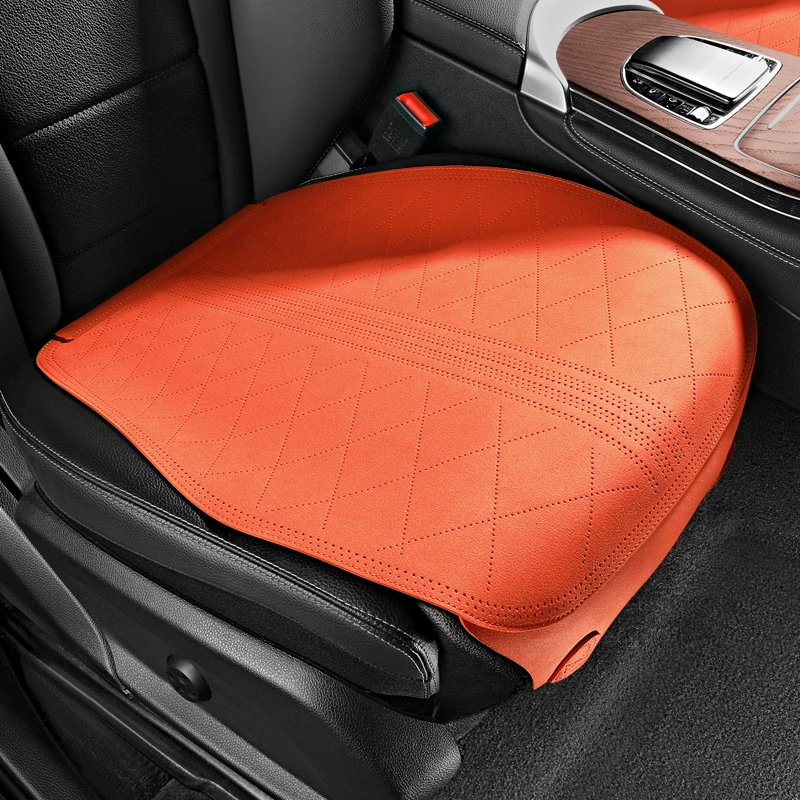 Новая замшевая подушка для автомобильного сиденья на все сезоны, универсальная ультратонкая дышащая вентилируемая подушка для седла с маленькой талией на одно сиденье