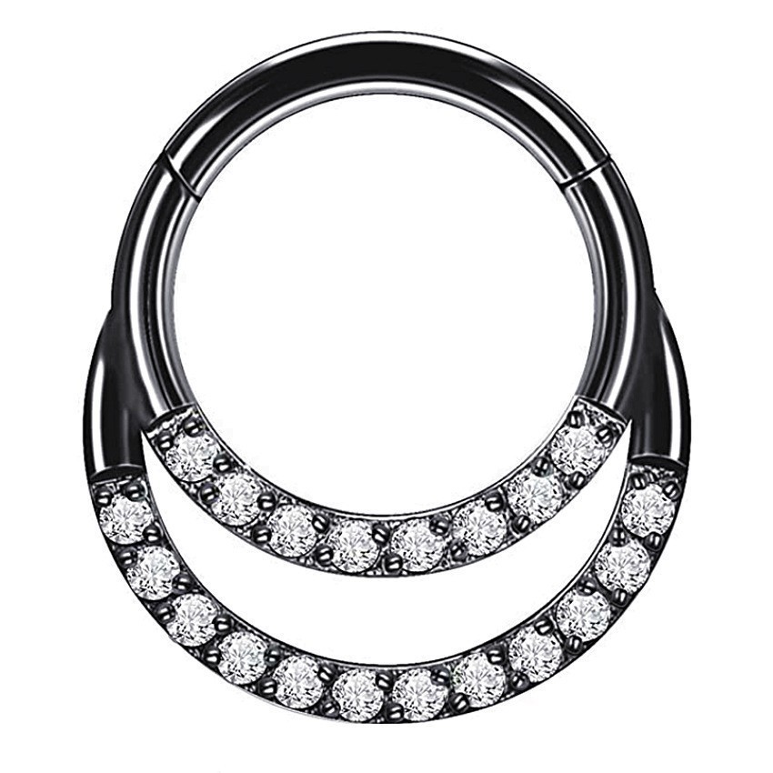 Nose piercing stainless steel, zirconium, earrings