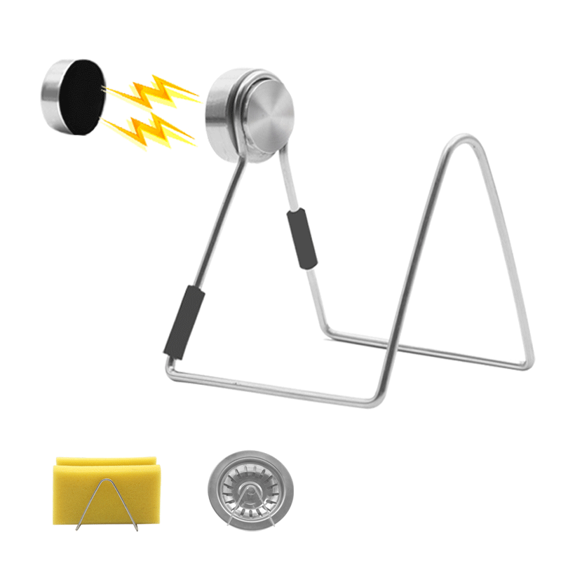 Kitchen -free magnetic sponge rack 304 stainless steel demolition…