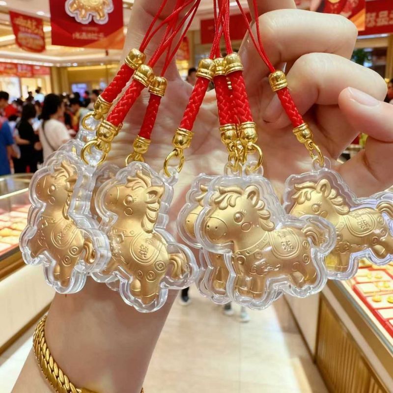 黄金小马挂件马上有钱钥匙扣可爱小礼品车钥匙实用礼品工厂批发