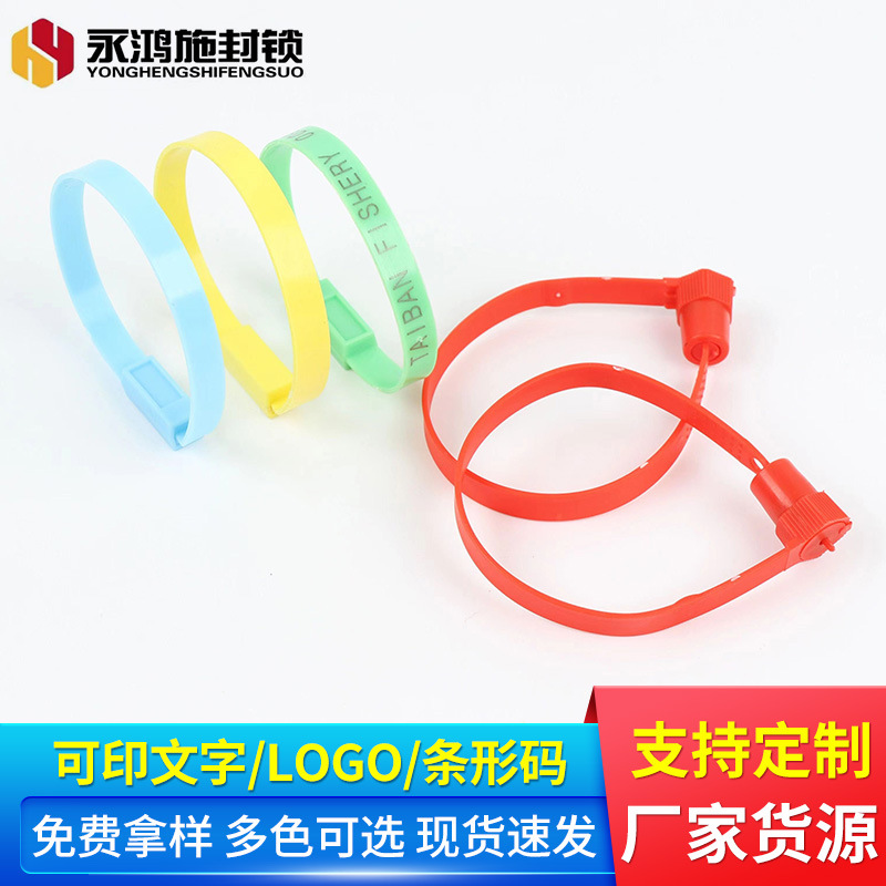 一次性塑料封条鞋包防调包扣防伪封签吊牌防盗挂锁封铅标签扎带