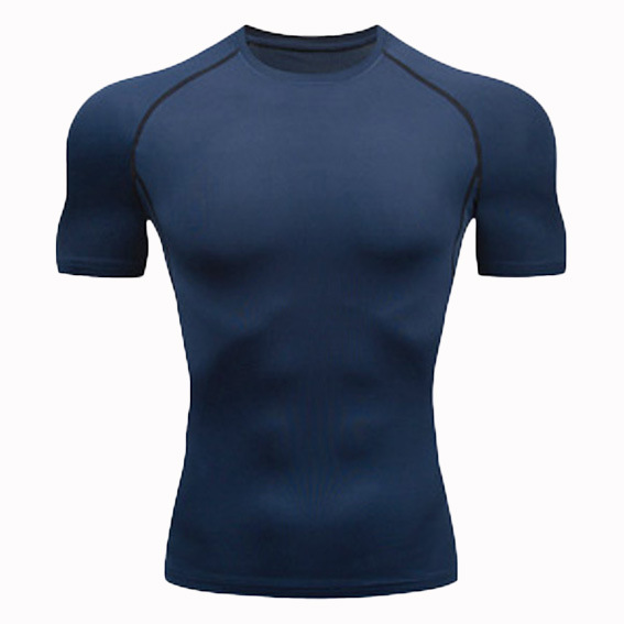 진한 파란색 반소매