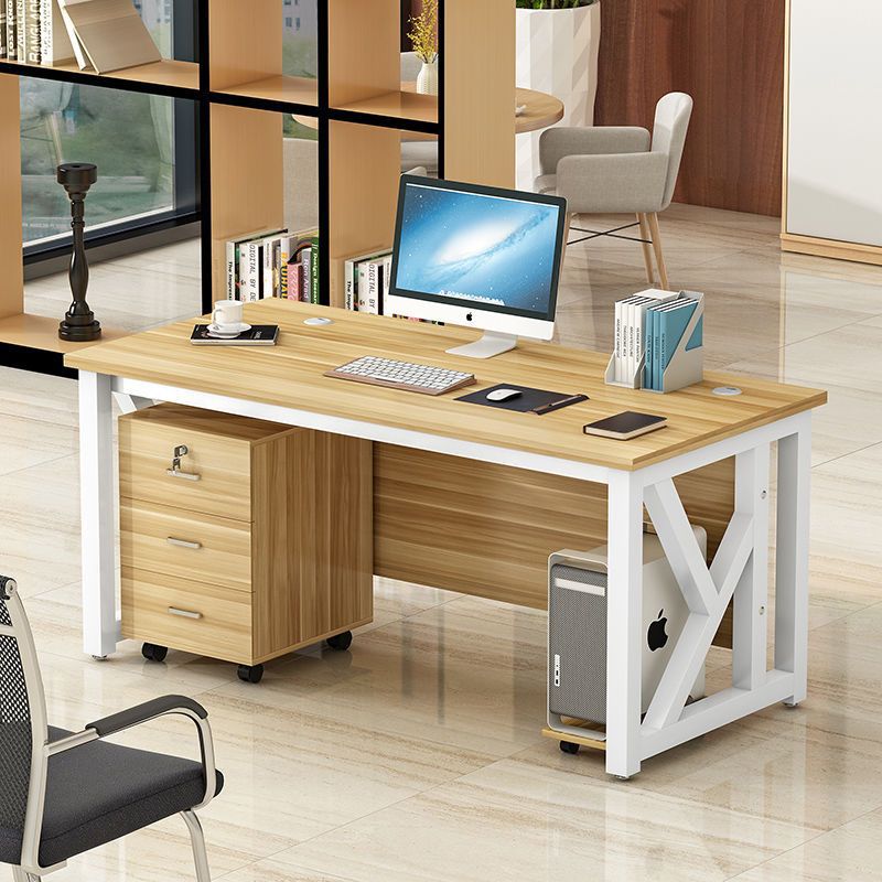 Escritorio de oficina simple y moderno, escritorio de escritorio simple, dormitorio doméstico, escritorio de escritorio simple, escritorio de computadora de oficina de personal corporativo