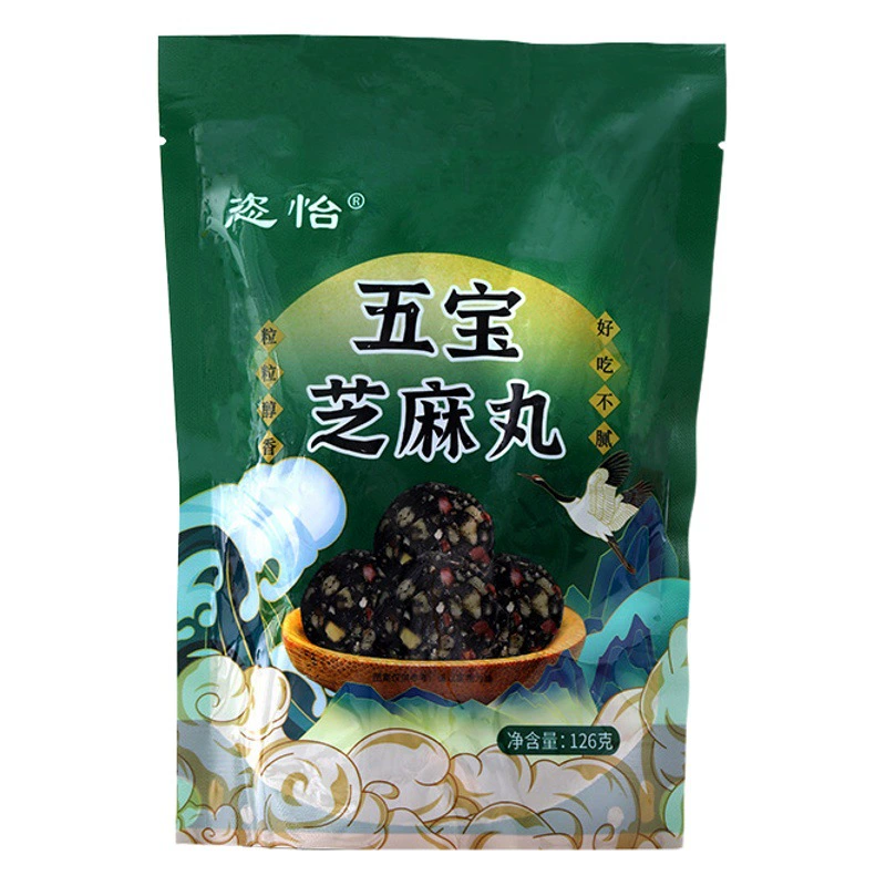 Фабрика Wubao таблетки черного кунжута оптом без сахарозы пять таблеток черного кунжута оптом Wuzhen черный кунжутный шар