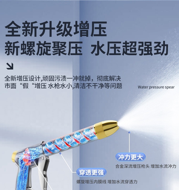 Suitable for car wash water guns, high-pressure nozzles, household faucets, retractable water pipes, flexible hoses, explosion-proof, powerful for washing floors and vehicles