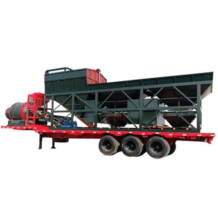 车载混凝土搅拌站 银旺轮胎式移动搅拌站 两仓水泥搅拌站