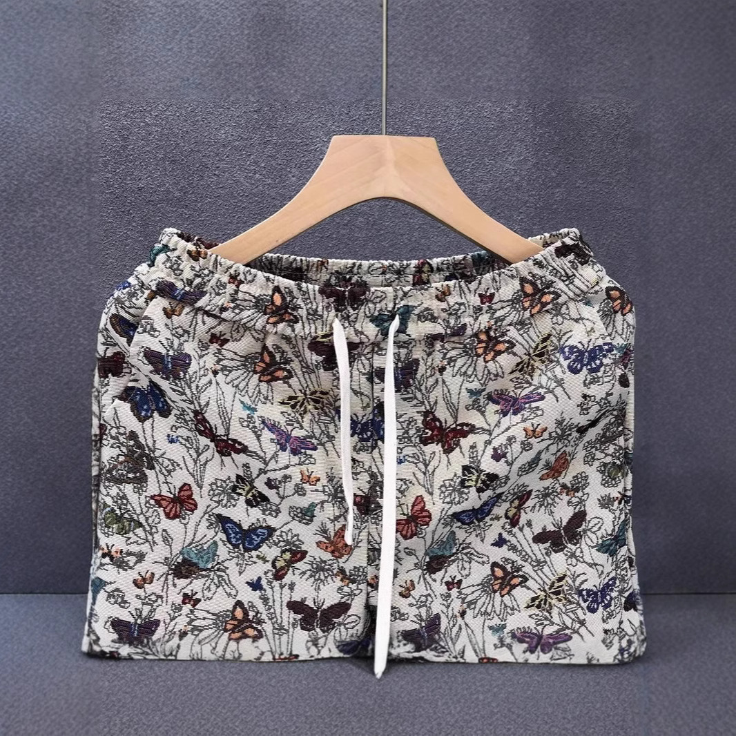 Men's Clothing Men's Quick Drying Beach Surfing Shorts Stylish Versatile Printed Butterfly Five Point Pants For Summer_voghion.com